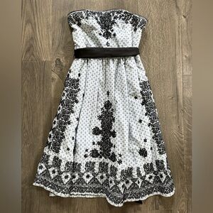 NEW! ANTHROPOLOGIE Moulinette Soeurs Elysian Strapless Cotton Silk Blue Dress 2